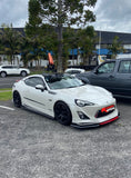 Gloss Black Set with Black/Red Front Lip