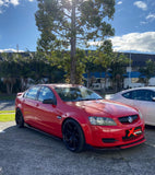 Gloss Black Set with Black/Red Front Lip