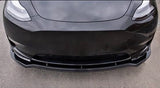 Tesla Front Splitter - Gloss Black & Carbon