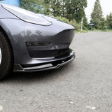Tesla Front Splitter - Gloss Black & Carbon