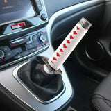 JDM Katana Shift/Gear Knob 25cm - White/Red