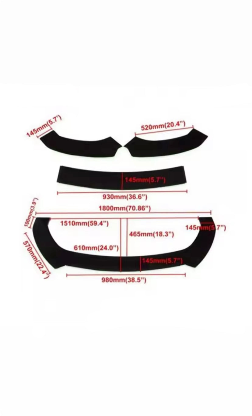 Carbon Design Front Splitter (Flat Finish)