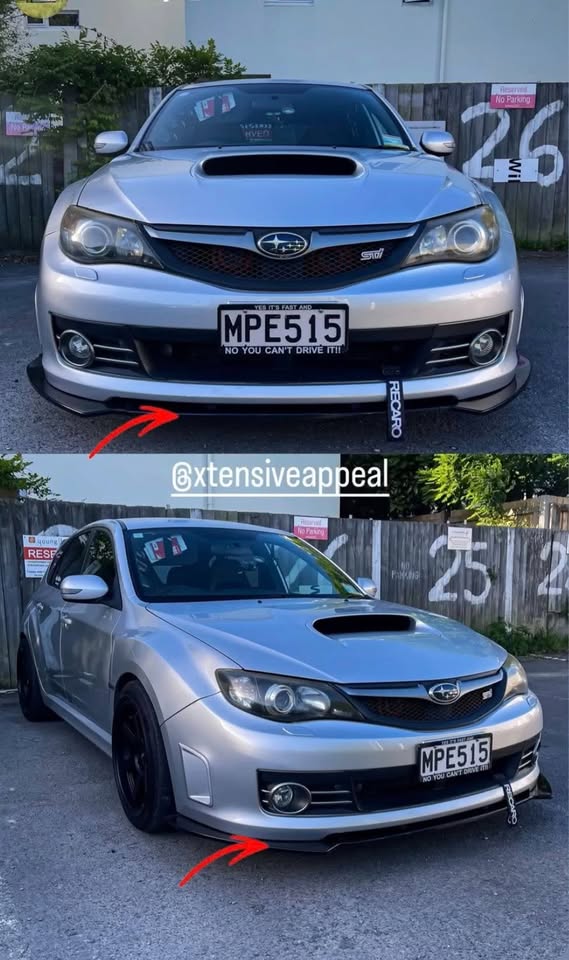 Gloss Black Front Splitter (Flat Finish)