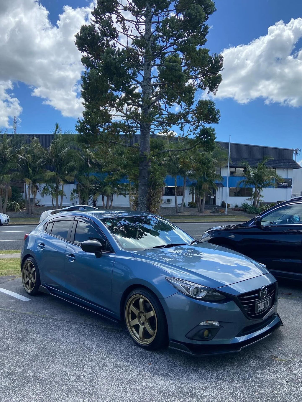 Gloss Black Splitter Set with Clean Finish Front Lip