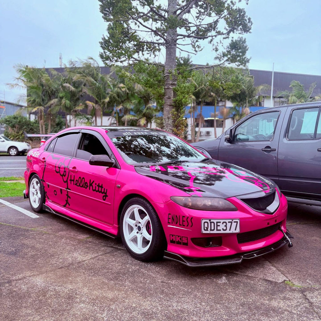 Gloss Black Splitter Set with Aggressive Finish Front Lip