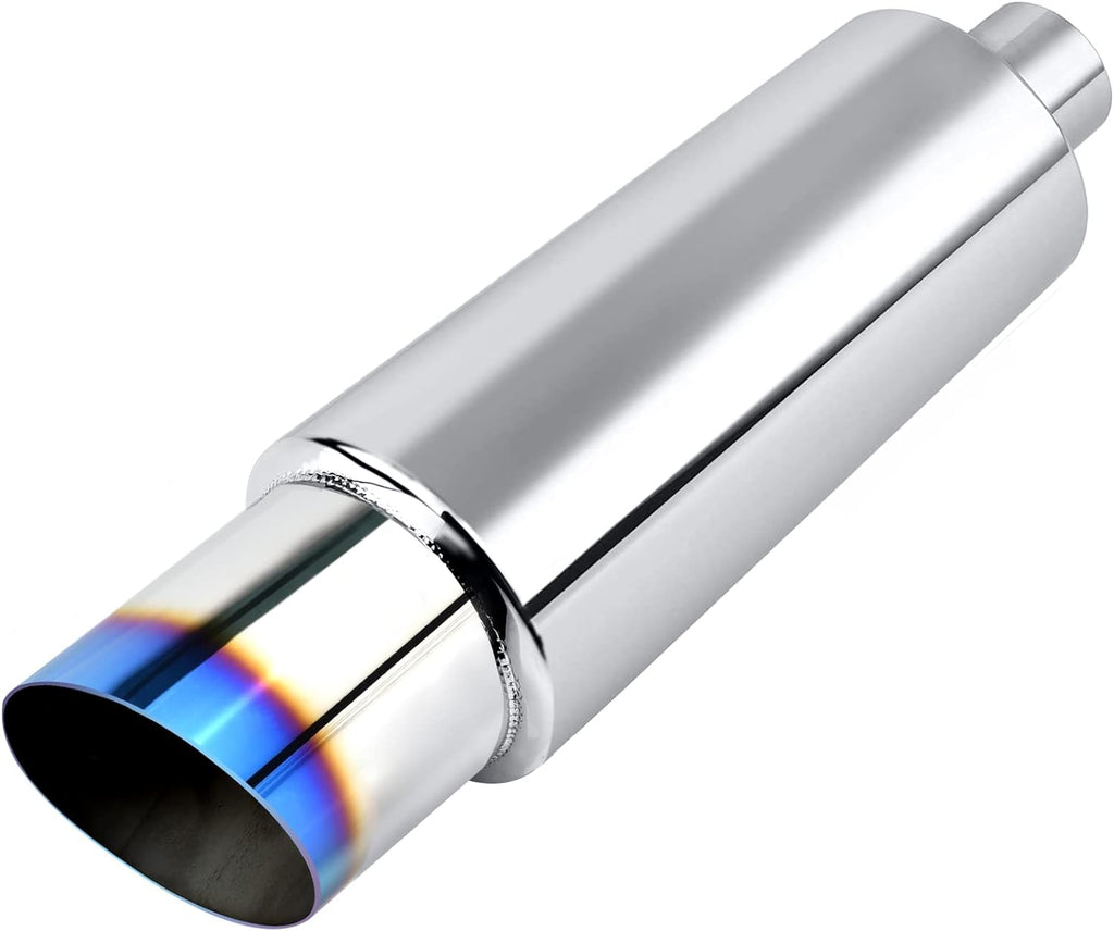 Stainless Double Walled Muffler – 2.5" Inlet / 4" Outlet