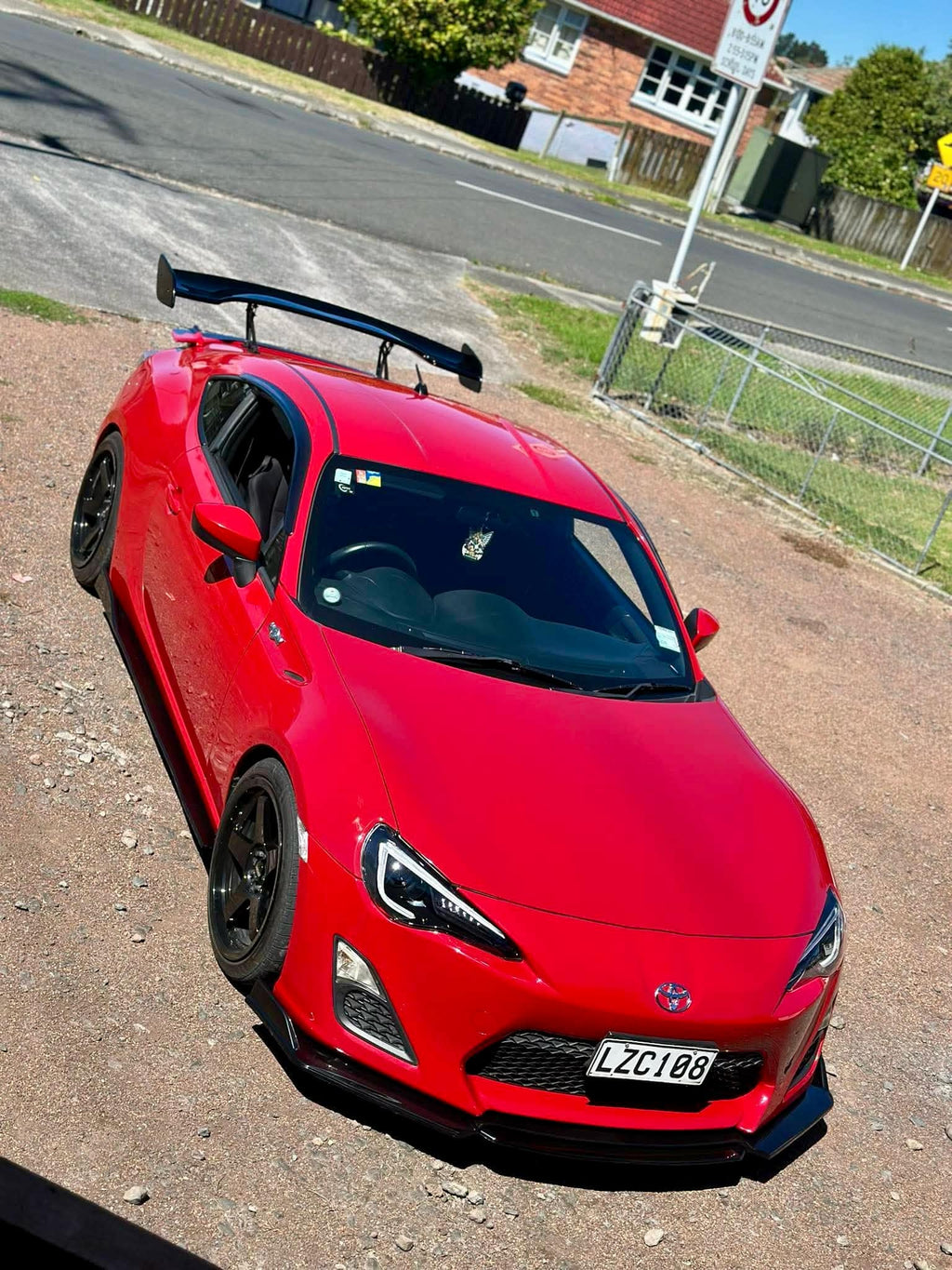 Gloss Black Splitter Set with Aggressive Finish Front Lip