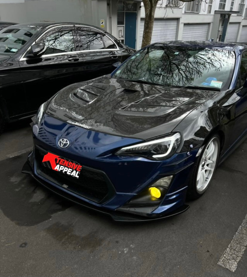 Carbon Design Splitter Set with Flat Finish Front Lip