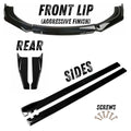 Gloss Black Splitter Set with Aggressive Finish Front Lip