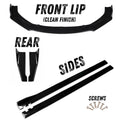 Gloss Black Splitter Set with Clean Finish Front Lip