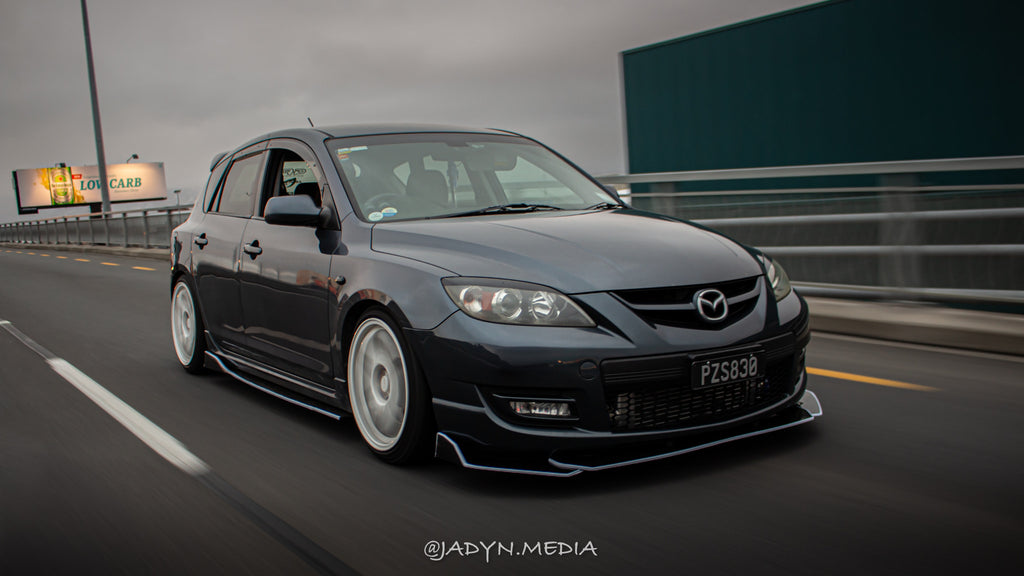 Gloss Black Splitter Set with 3-Piece Front Lip