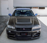 Nissan Skyline R34 GTR Carbon Fiber Hood (JSK Style 1999–2002)