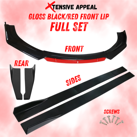 Gloss Black/Red Splitter Set