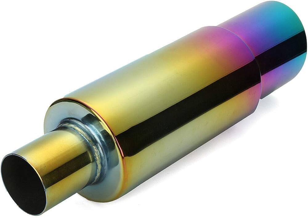 Stainless Double Walled Muffler – 2.5" Inlet / 4" Outlet