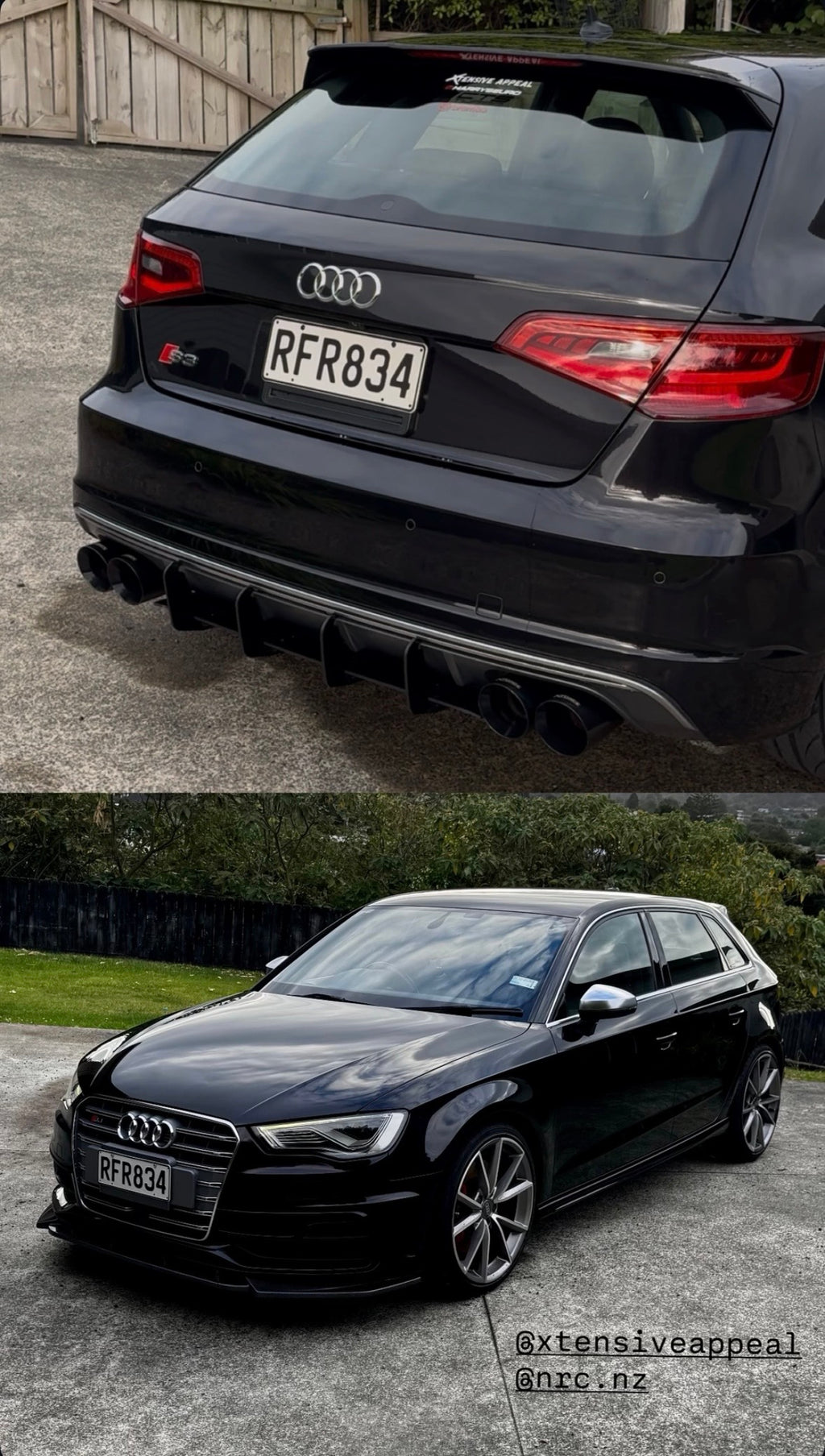 Xtensive 4-Fin Diffuser (Gloss Black)