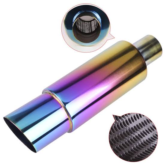 Stainless Double Walled Muffler – 2.5" Inlet / 4" Outlet