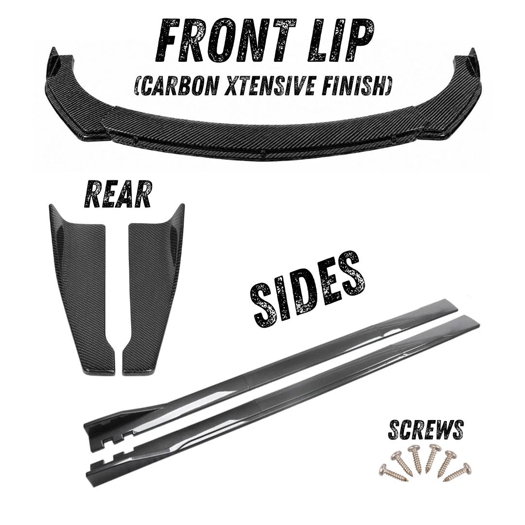 Carbon Splitter Set with Xtensive Design Front Splitter