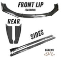 Carbon Design Splitter Set with Clean Finish Front Lip