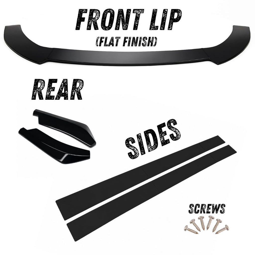 Gloss Black Splitter Set with Flat Finish (No Fins)