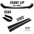 Gloss Black Splitter Set with Flat Finish (No Fins)