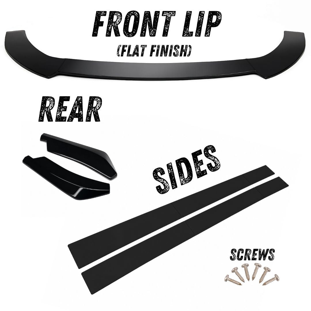 Gloss Black Splitter Set with Flat Finish (No Fins)