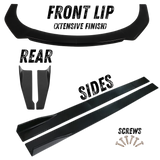 Gloss Black Set with Xtensive Design Front Splitter