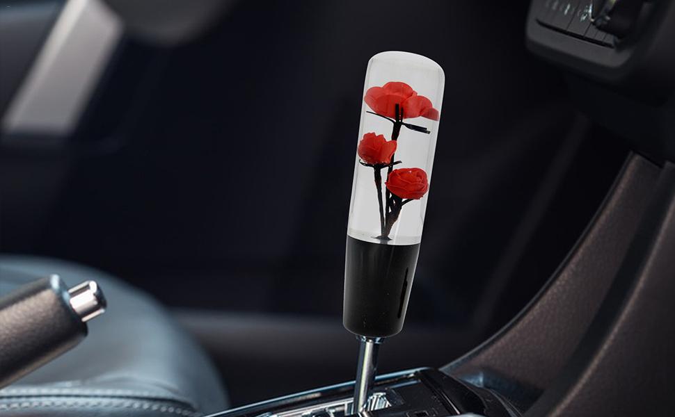 Rose Gear Knob Acrylic JDM 20CM (Black)
