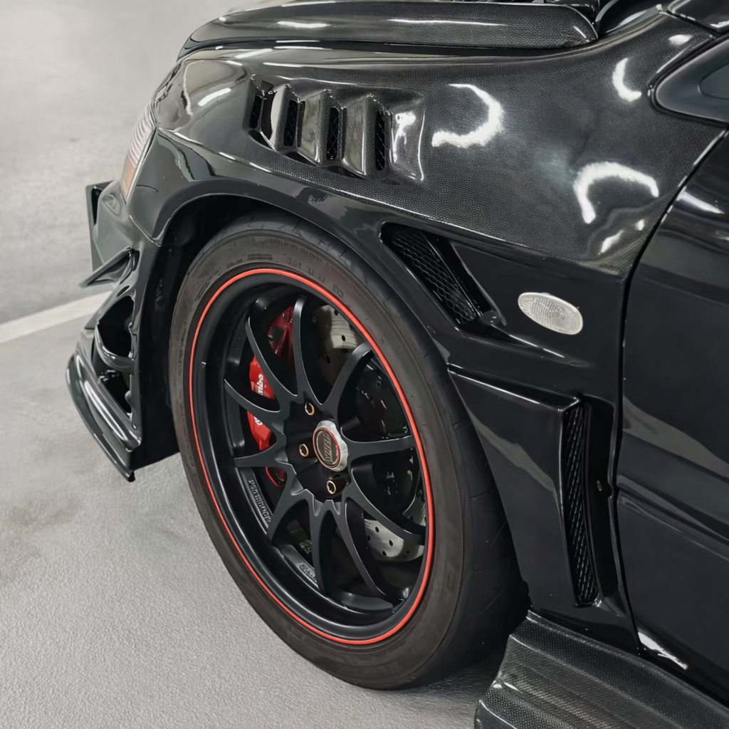 Mitsubishi Lancer Evolution EVO 7 / 8 / 9 Carbon Fiber Front Fenders (DM Vent Style)