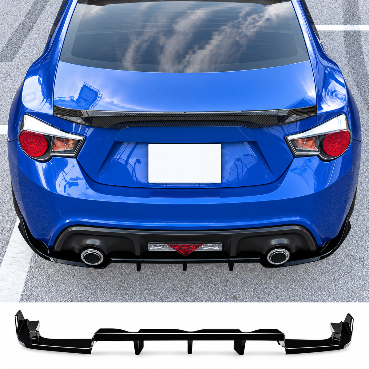 Toyota 86 / Subaru BRZ Rear Diffuser (Gloss Black)