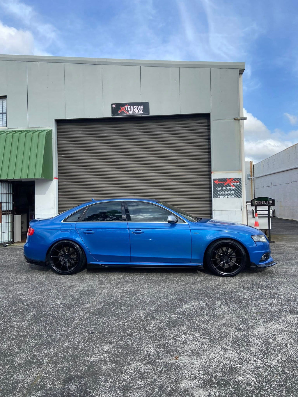 Gloss Black Splitter Set with Clean Finish Front Lip