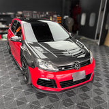 Volkswagen Golf MK6 GTI / R Carbon Fiber Hood (2008–2013 V-Style)