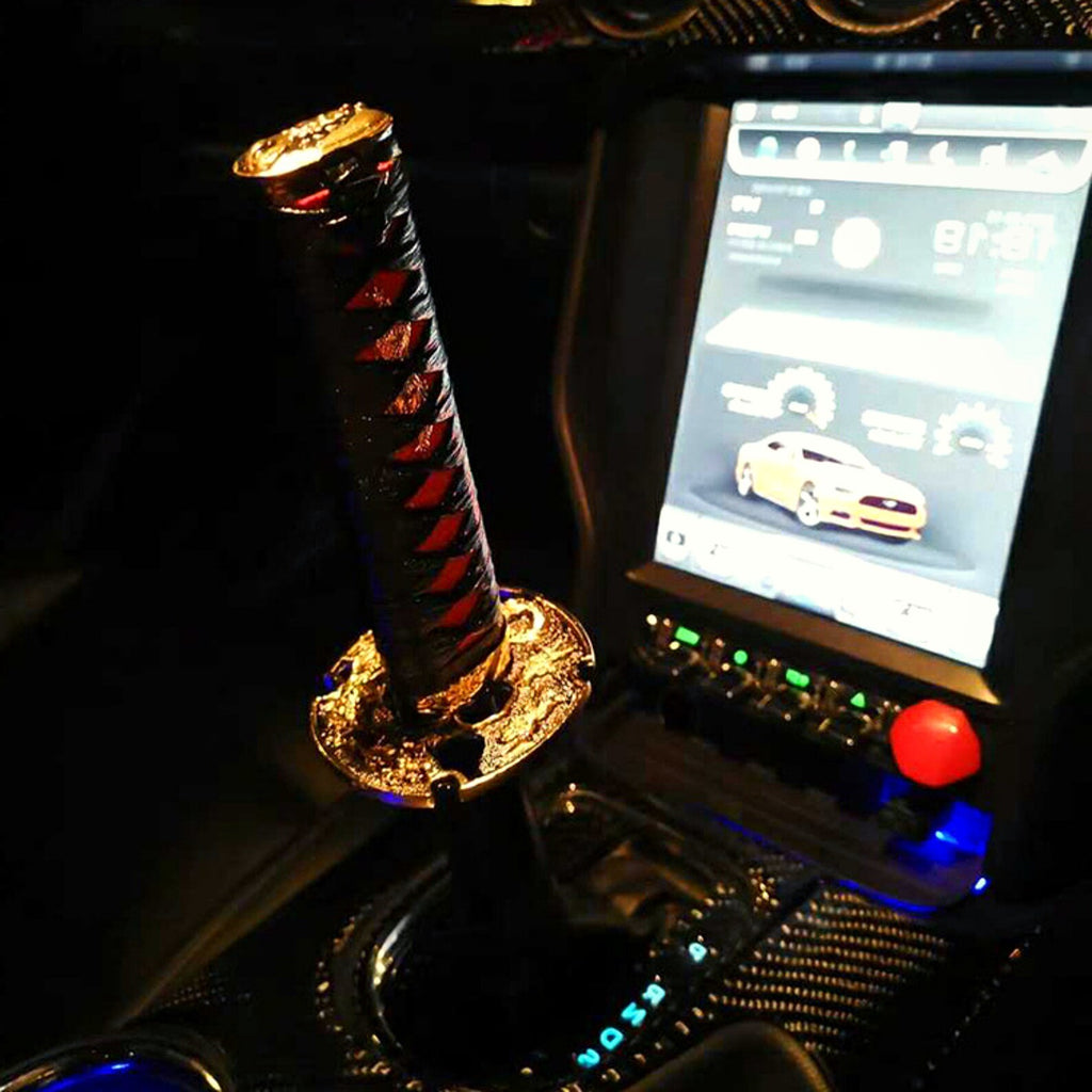 JDM Katana Shift/Gear Knob 25cm - Black/Red